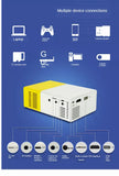 YG300 LED Projector 400-600 Lumens 320 x 240 Pixels 1080P Home Media Player With Remote Control -Yellow - Edragonmall.com