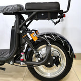 CRONY G-029 3000W Electric Motorcycle Motorbike High Speed Harley tire Double Seat with double battery | Black Spider