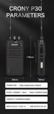 Crony 25W P30 high power professional walkie talkie with car jump start LED emergency light 15-55km