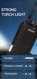 Crony 25W P30 high power professional walkie talkie with car jump start LED emergency light 15-55km