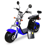 CRONY G-029 3000W Electric Motorcycle Motorbike High Speed Harley tyre Double Seat with double battery | Blue