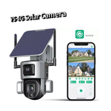 CRONY D5 WiFi-4K-8MP D5 4G-4K-8MP Solar Dual Linkage Battery PT Camera 8MP Wireless CCTV Camera | No need to adjust the focus, the image is clear after installation